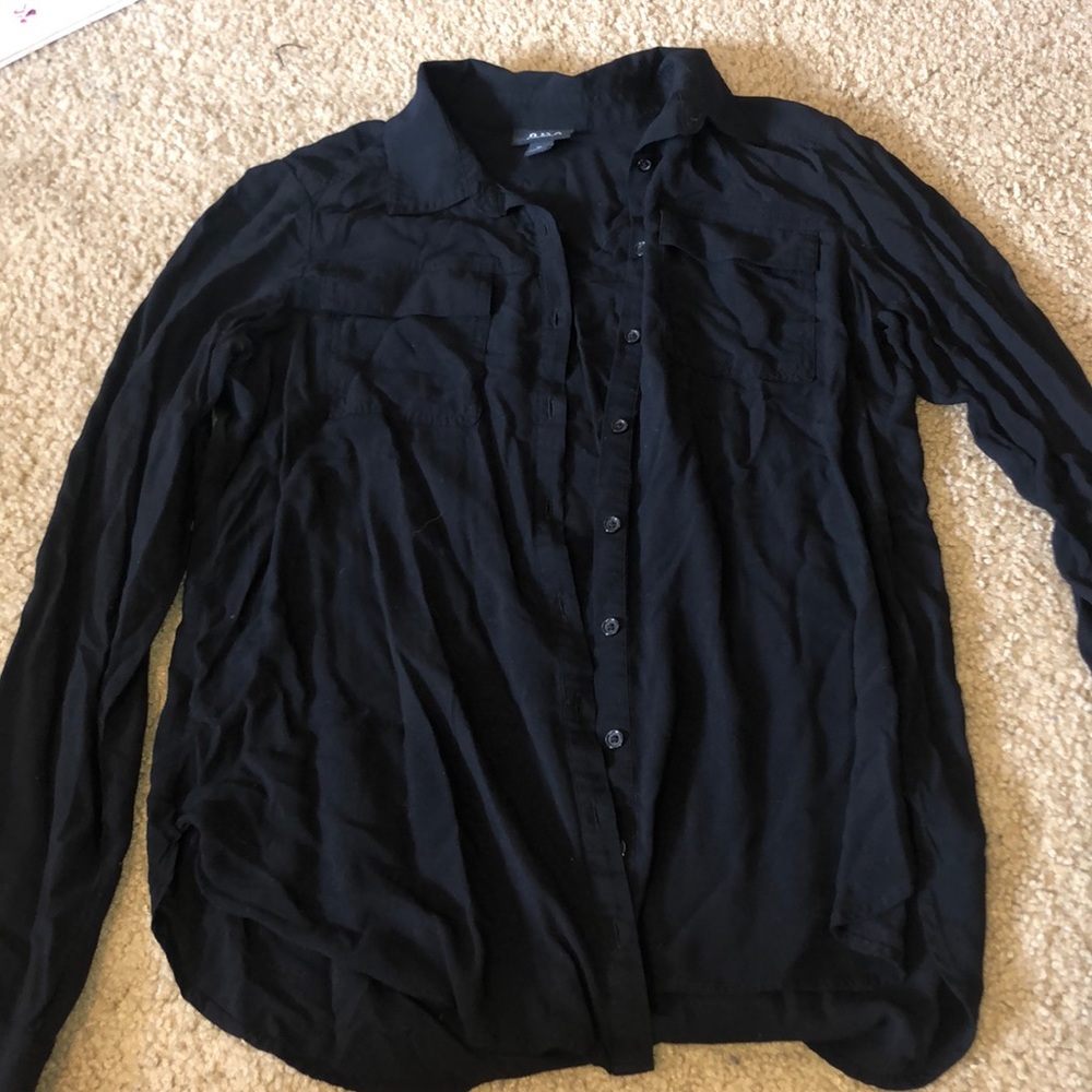 Black button up blouse